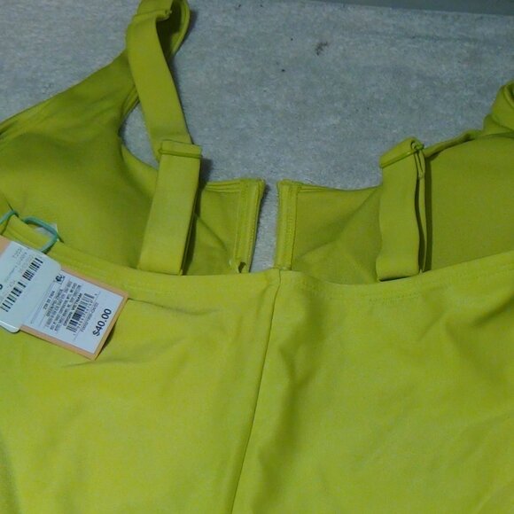 Kona Sol Women's One Piece Swimsuit Tummy Control U-Wire Lime Medium (8-10) - Picture 12 of 16